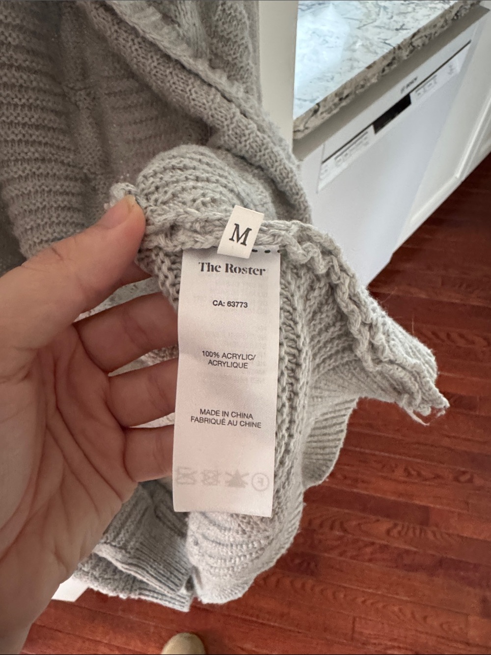 The Roster Light Gray Cable Knit Open-Front Cardigan - Picture 5 of 5
